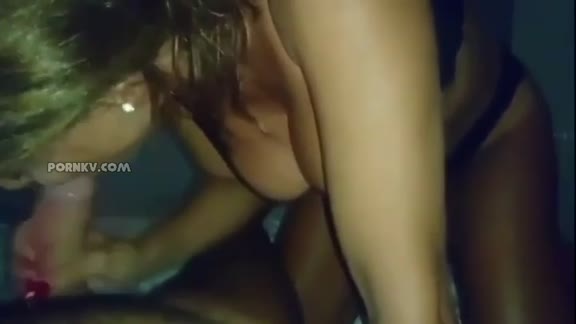 Blowjob with swallowing beautiful busty Milf