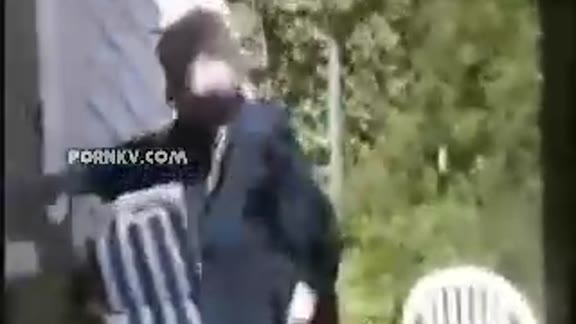Granny cumming in backyard