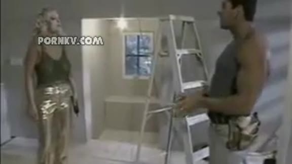 Repairman fuck hot blonde in bath