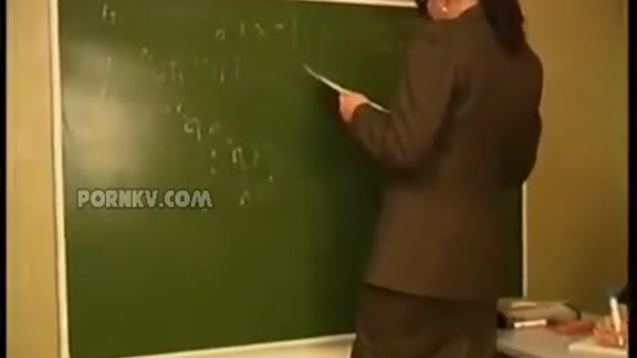 Horny russian teacher decide to make this boring class more interesting for shy young boy